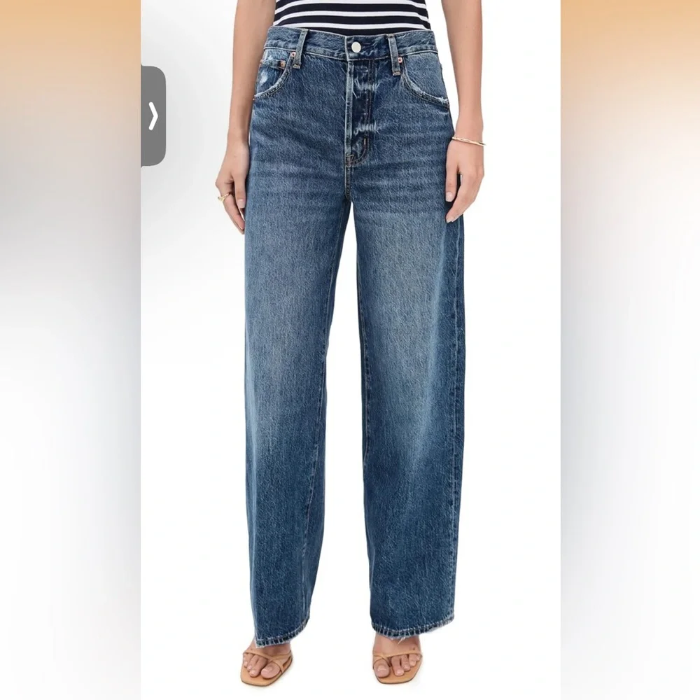 PISTOLA Wide Leg High-Rise Women’s Jeans - Dark Blue - Picture 8 of 8